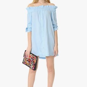 MINKPINK Business Class Off Shoulder Poplin Dress